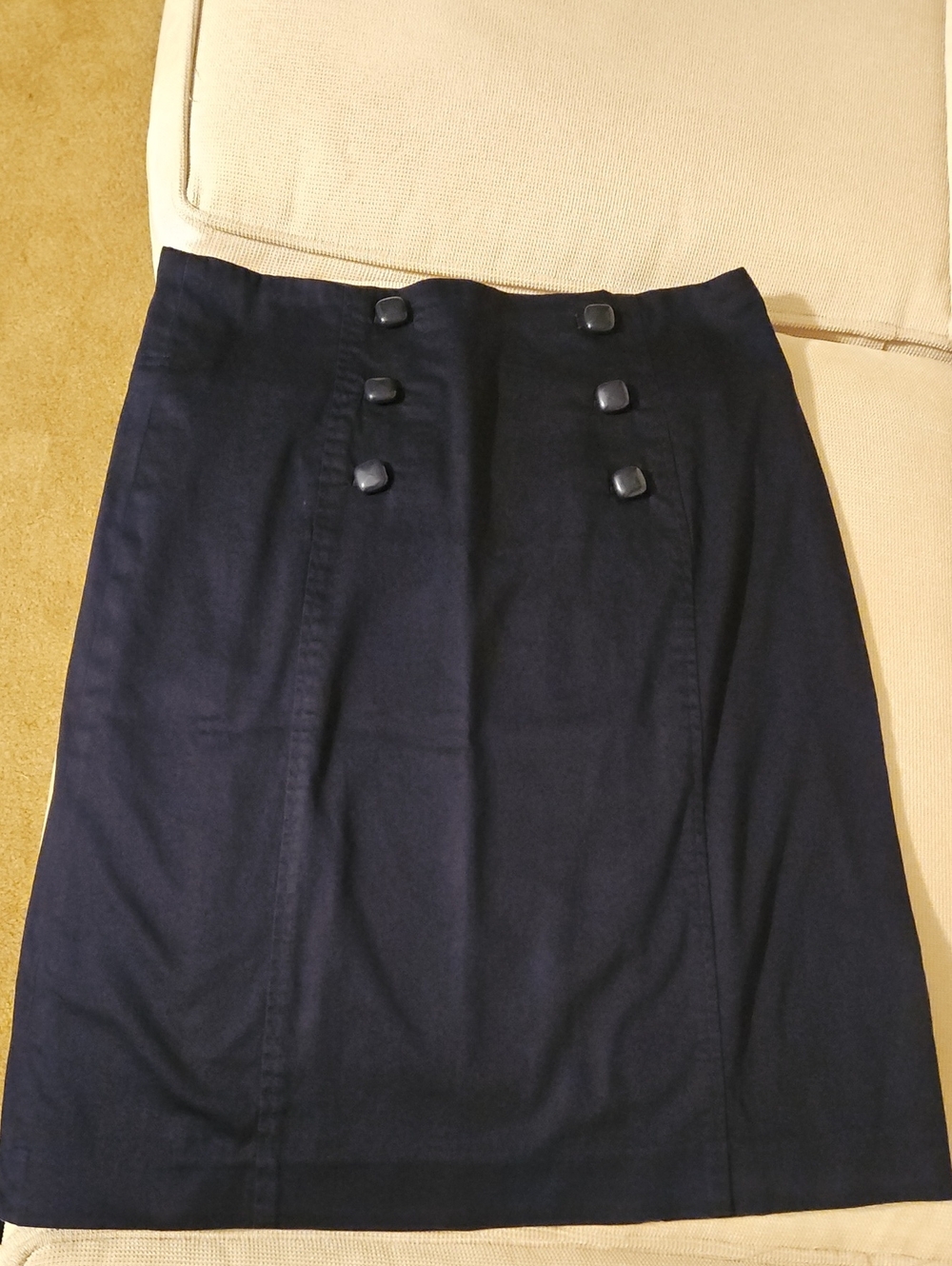 Grace Elements 8P Navy Sailor Skirt W15.5 L22.5 Cotton Stretch #PencilSkirt #8P
